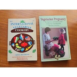 2 Vegetarian PB Books International Vegetarian Cookery & Vegetarian Pregnancy